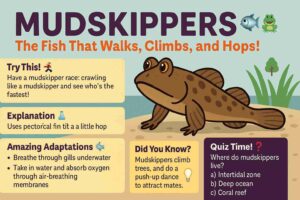 🐟 Mudskippers: The Fish That Walks, Climbs, and Hops! 🌿 — science mystery for kids