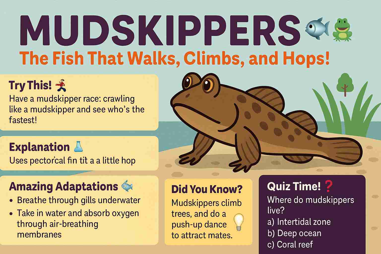π Mudskippers: The Fish That Walks, Climbs, and Hops! πΏ
