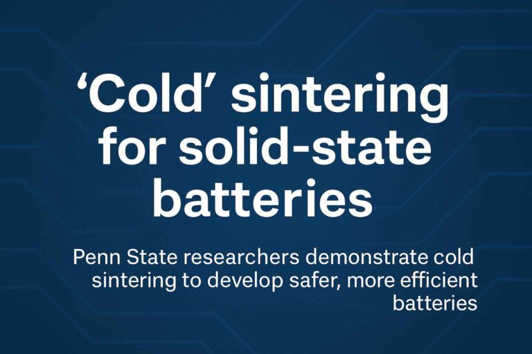 🔋 Cool Science! Cold Sintering Makes Super Batteries Safer