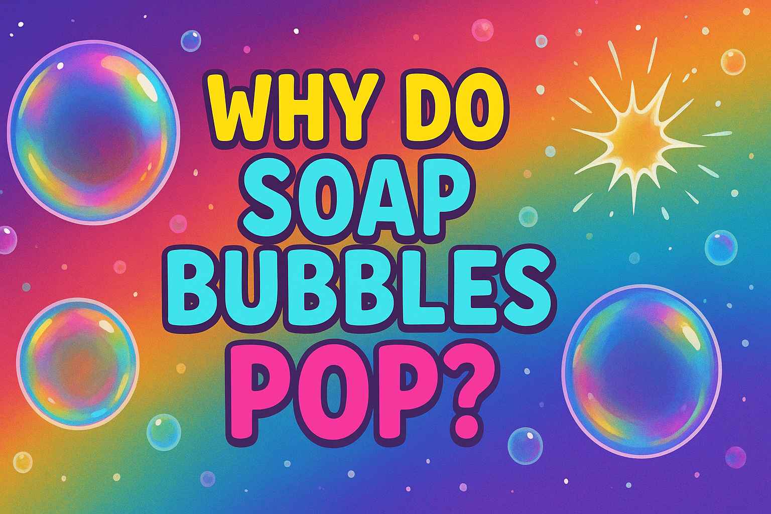 Why Do Soap Bubbles Pop? | Fun Science for Kids