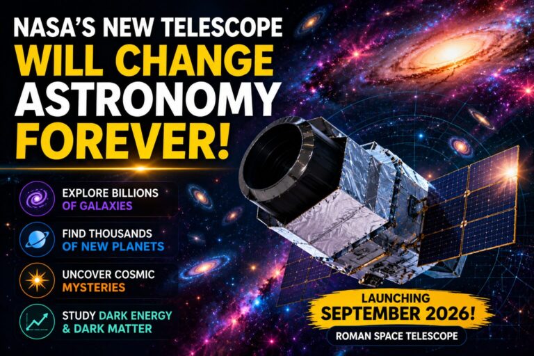 NASA Roman Space Telescope observing distant galaxies and stars using infrared light